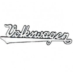 Emblema VW Manuscrito Cromado Pç  Emblema VW Manuscrito Cromado Pç